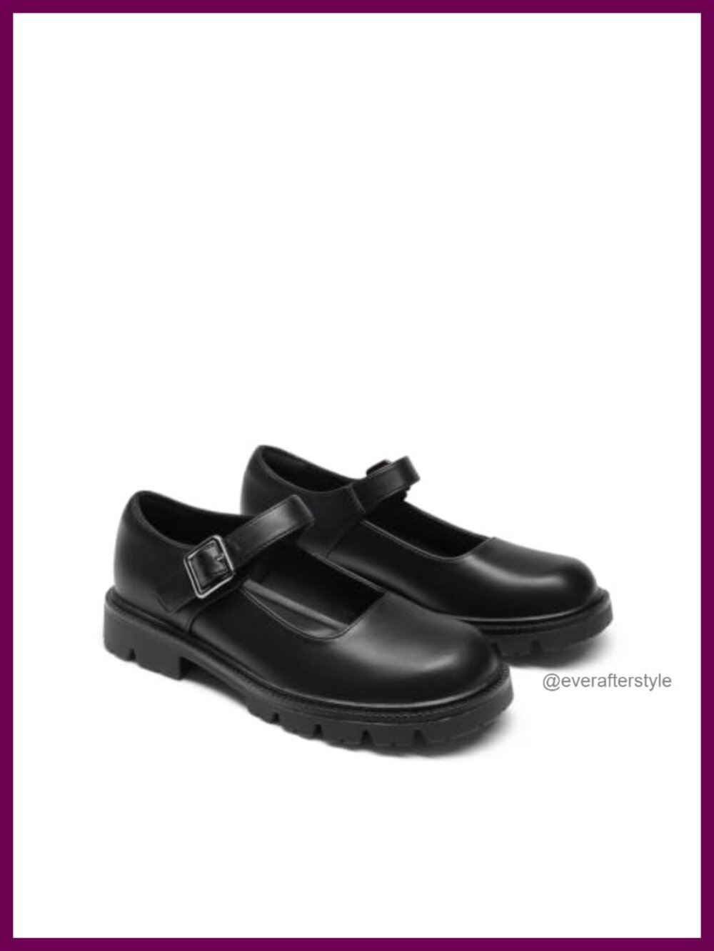 DREAM PAIRS Women's Chunky Mary Jane Flats Faux Leather Platform